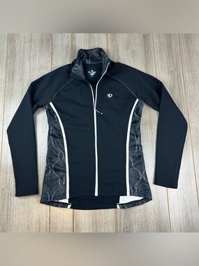 Pearl Izumi Jacket Womens L Full Zip Black Cycling Bike Bicycle
